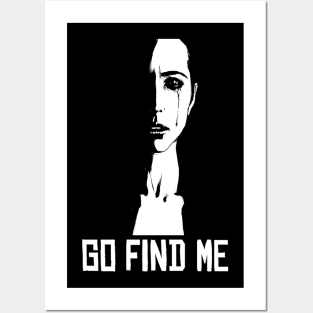 Go find me typography sad Women's Posters and Art